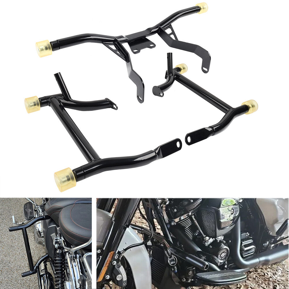 Saddlebag Guard Front Engine Highway Crash Bar for Harley Road Street 14-24