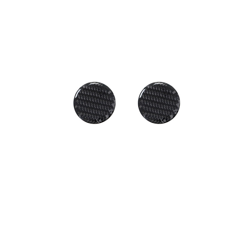 2x carbon fiber medium multimedia button trim for Porsche 718 2016-2022
