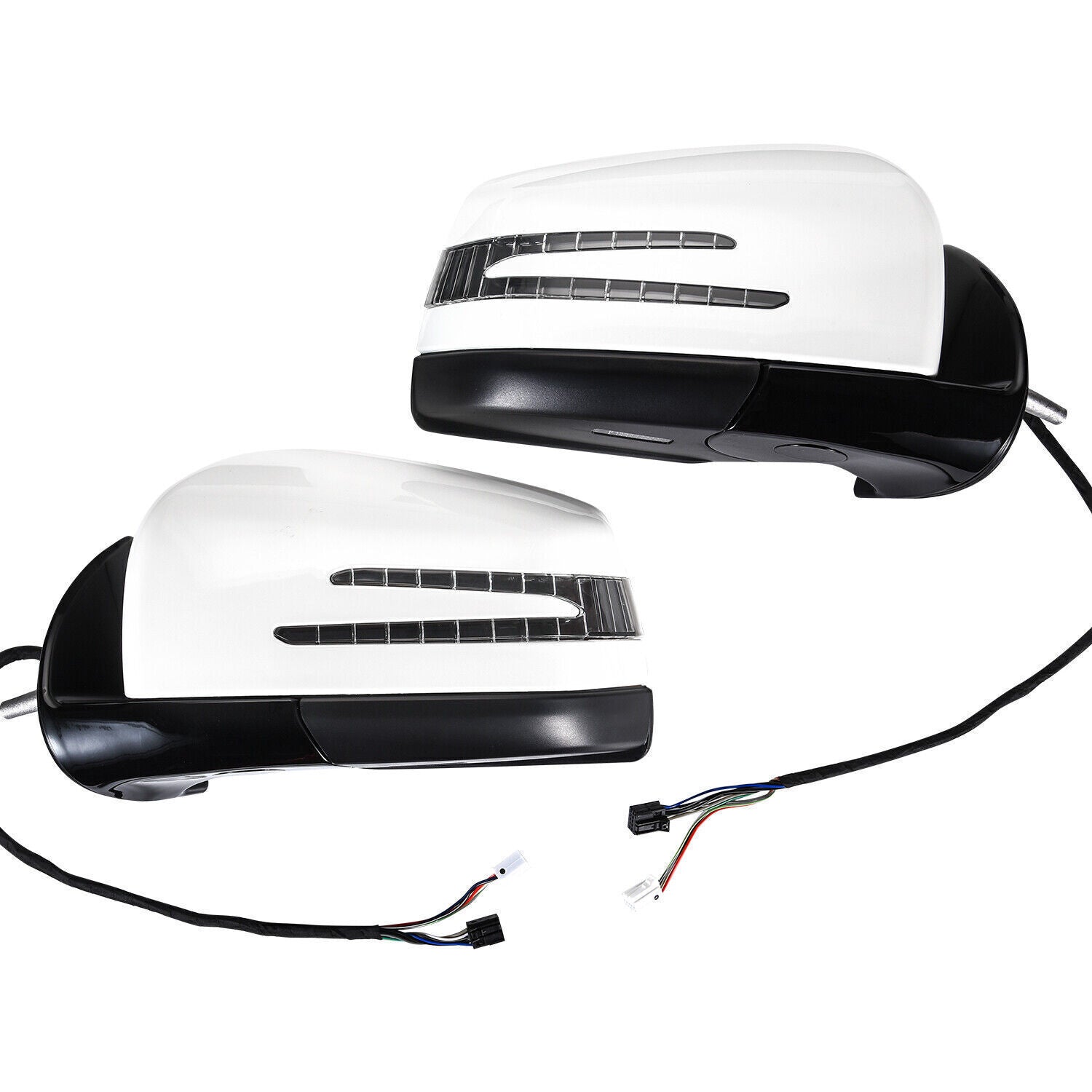 For 2005-2011 for Mercedes Benz M GL class ML63 ML350 White Side Door Mirror 2Pc
