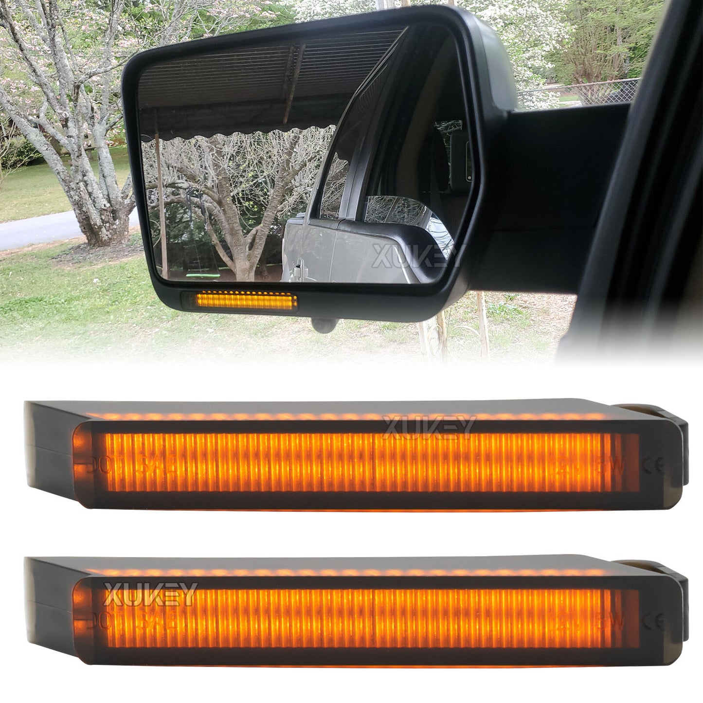 2X Smoked Sequential for Ford F-150 LED Under Side Mirror Turn Signal Lights New