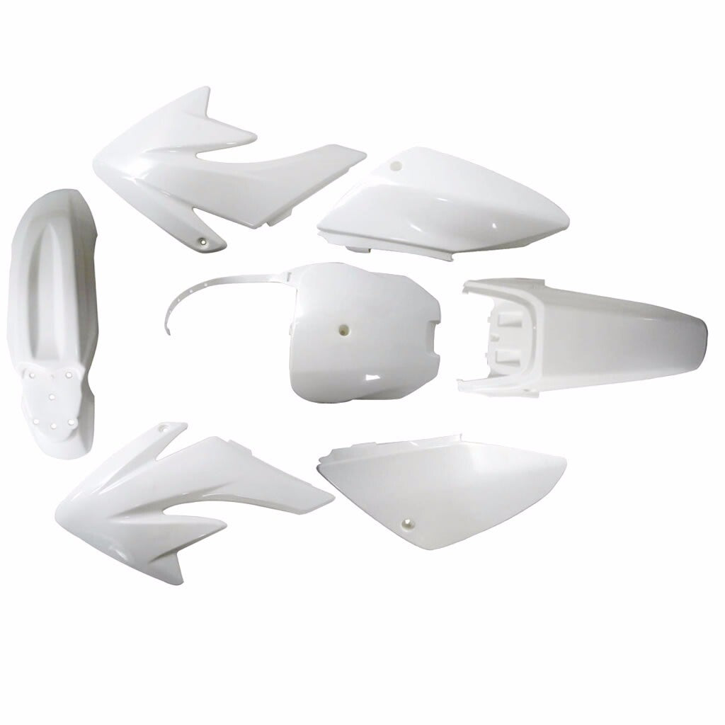 White plastic mudguard graphic kit for CRF70 XR70 140cc 150cc 160cc Pit Dirt bicycle
