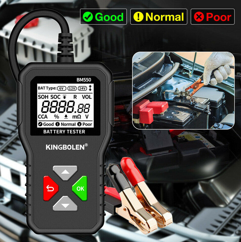 12V/24V Automotive Battery Tester Diagnostic Tool Scanner Analyzer 2000CCA  for ford