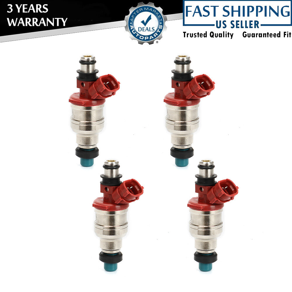4PCS Fuel Injector Fits for Toyota Pickup 1995 1993 1992 Base 2.4L 23250-35040