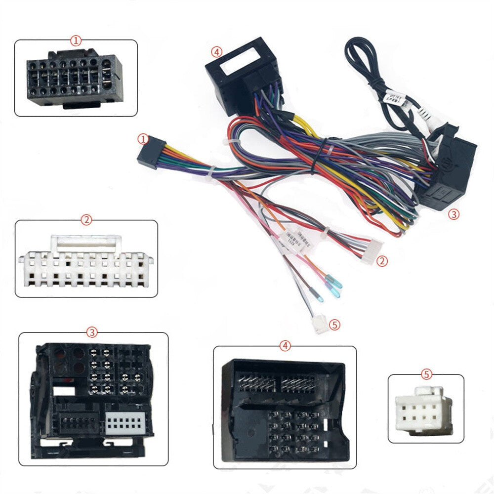 Car 16Pin Power Wiring Harness Cable Adapter for BMW X3/E83 06-10 Android Stereo