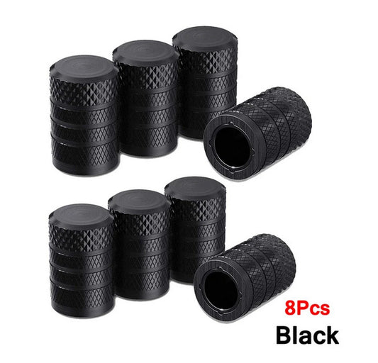 8-piece universal black tire valve cover rod air dust cover for Volvo