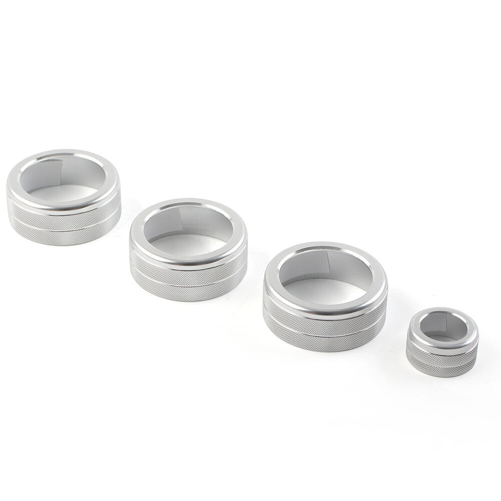 for Honda for Civic 11th 2022+ 4x Console AC Climate Control Knob Ring Cover Silver