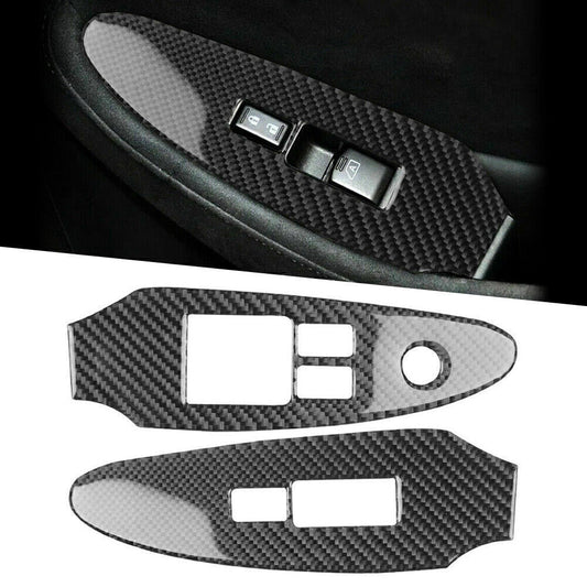 Carbon Fiber Window Lift Switch Panel Frame Trim for NISSAN 370Z Z34 2009-2022