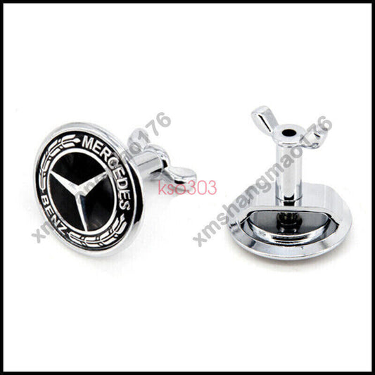 Classic black Bonnet badge cap emblem for Mercedes-Benz CSE Class W204 W211 44 mm