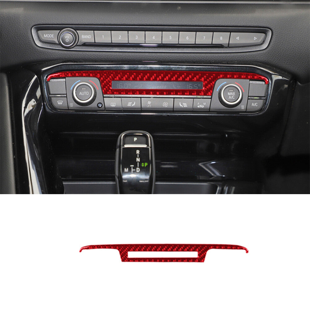Red Carbon Fiber Above Climate Control Cover Trim for Toyota Supra A90 2019-2022