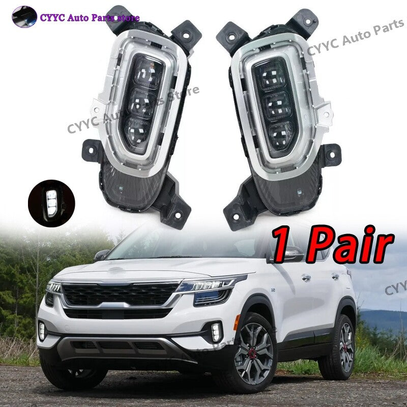 2Pcs Front Bumper LED Daytime Running Lights for KIA Seltos 2021-2022