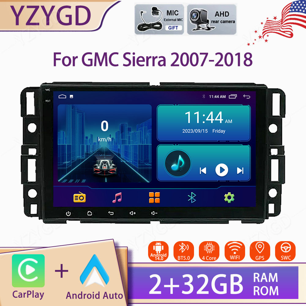 for GMC for Sierra 2007-2018 Android Auto Carplay Car Stereo Radio Screen GPS Navi