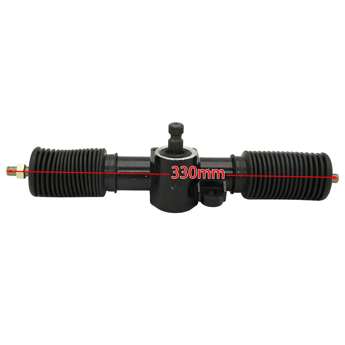 UTV Steering Wheel Assembly 330mm Gear Rack Pinion U Joint Tie Rod Knuckle Assy