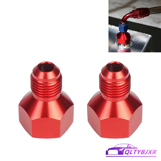 2Pcs 8AN Female to 6AN Male Flare Reducer Fitting Fuel Adapter AN8 to AN6 Red