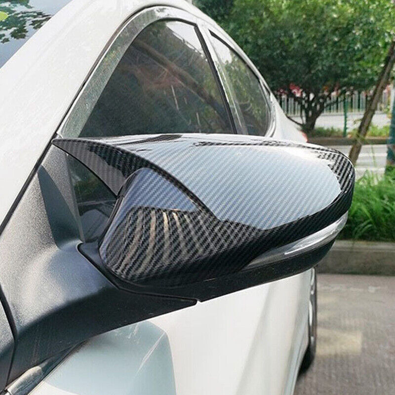 1 pair of carbon fiber style side mirror caps for modern accents 2012-2017