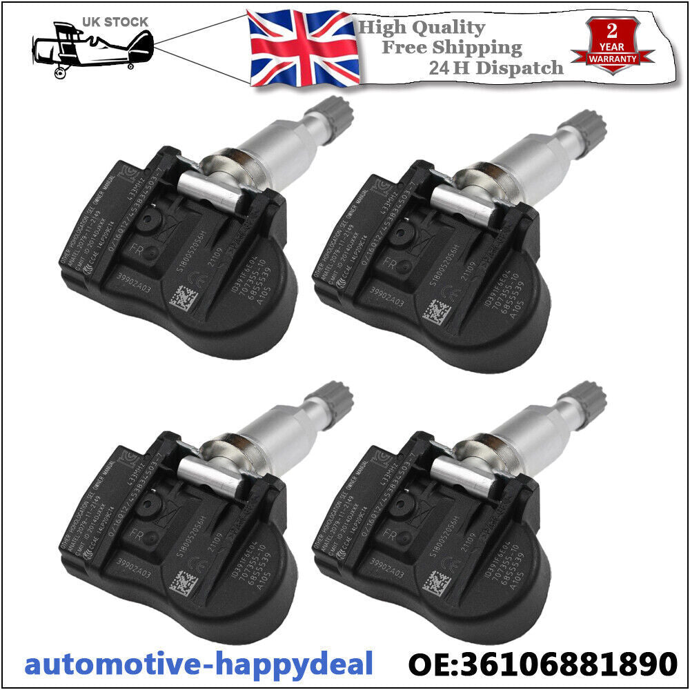 4X TPMS Tyre Pressure sensor for BMW 1 2 3 4 Series F20 F21 F30 F31 F34