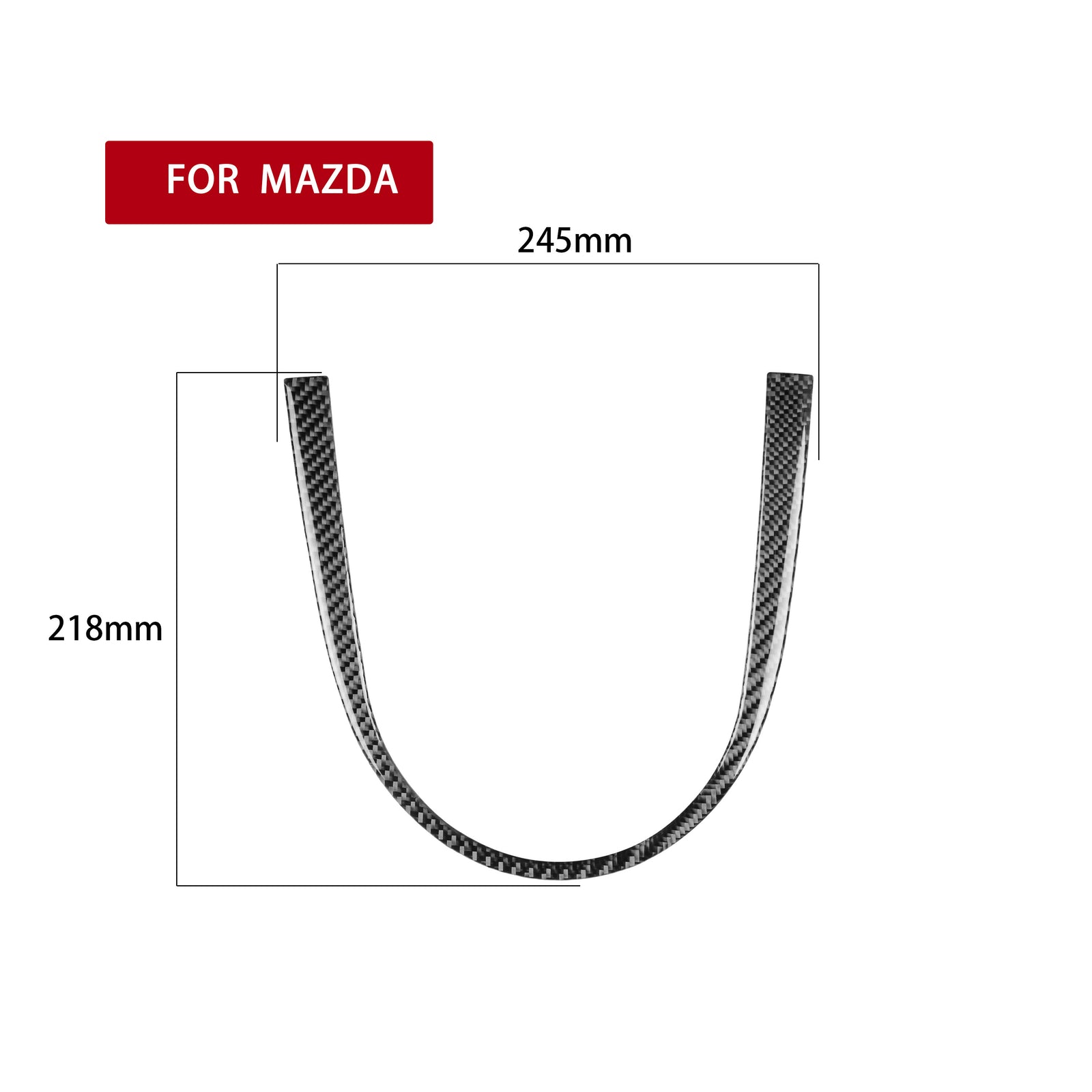 Carbon Fiber Interior Gear Shift Frame Cover Trim for Mazda MX-5 Miata 2009-2015