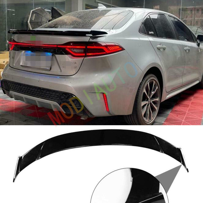Bright Black for 2020-23 for TOYOTA for Corolla Rear Trunk Spoiler Boot Lip Wing Trim