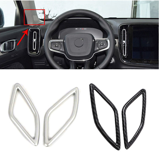for Volvo XC40 18-2020 Matte Silver Car Inner A-Pillar Speaker decor Cover Trim