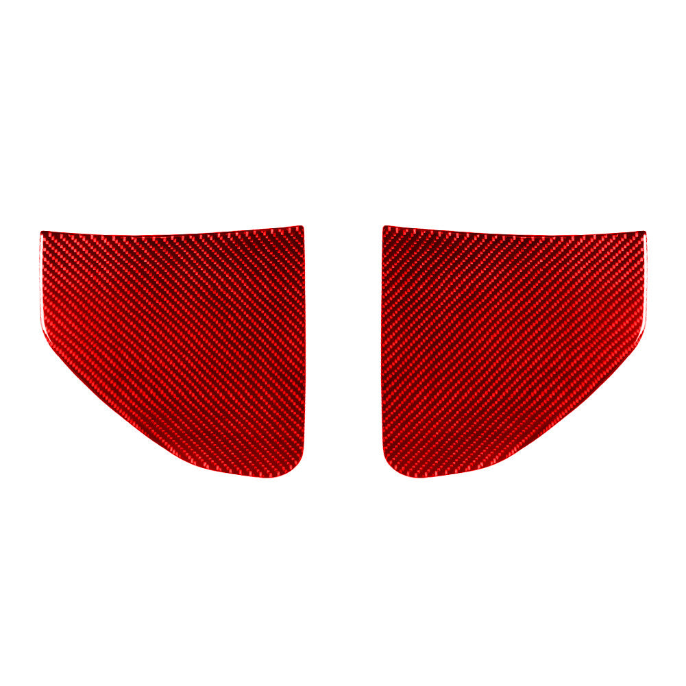2x Red Carbon Fiber Side Console Panel Trim For Land for Range Rover Sport 2014-2017