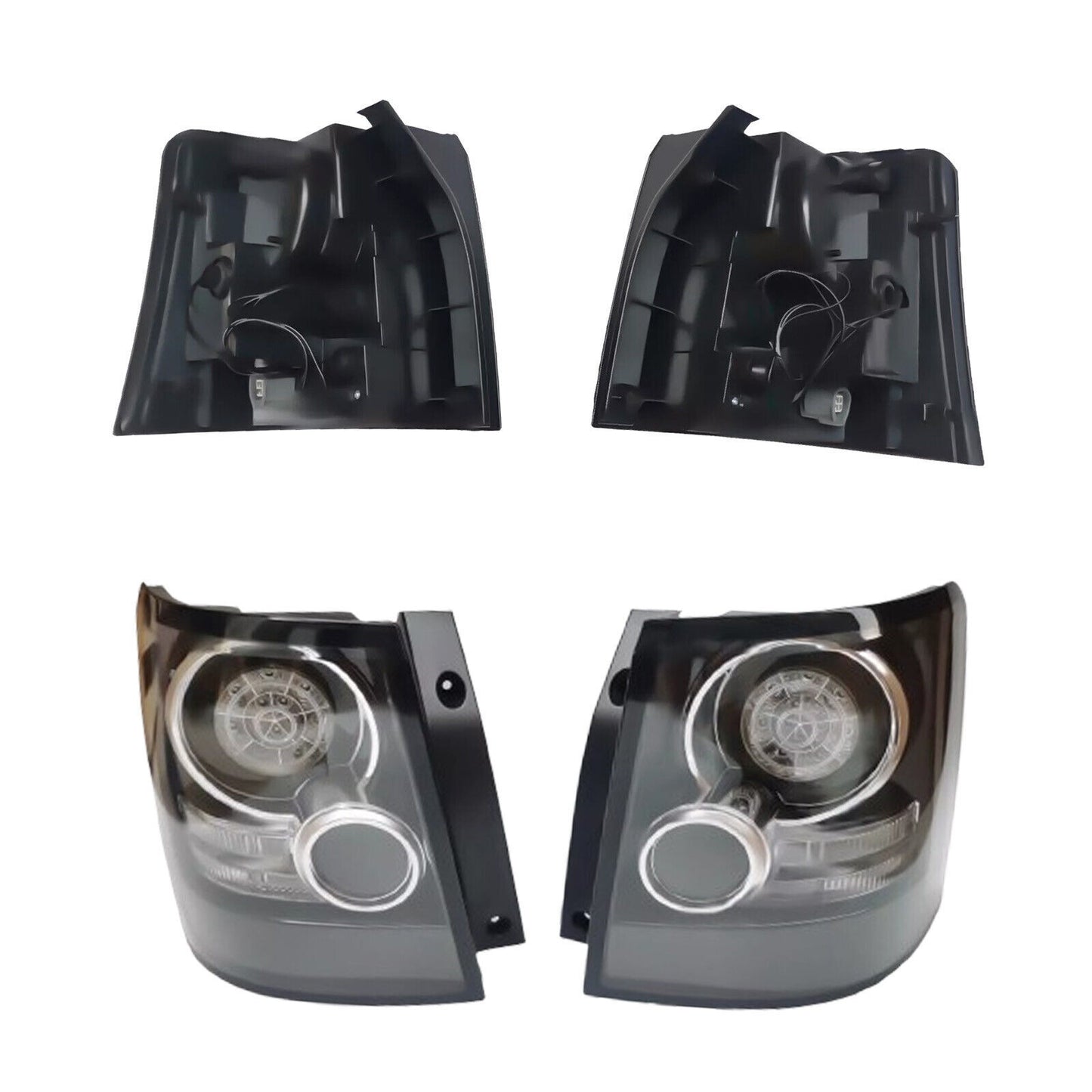 Pair Tail Light LED Smoked Brake Rear Lamp For Land for Range Rover Sport 2005-2013
