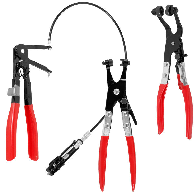 3Pcs Car Hose Clamp Pliers Long Reach Wire Spring Hose Clamp Pliers Remover Tool