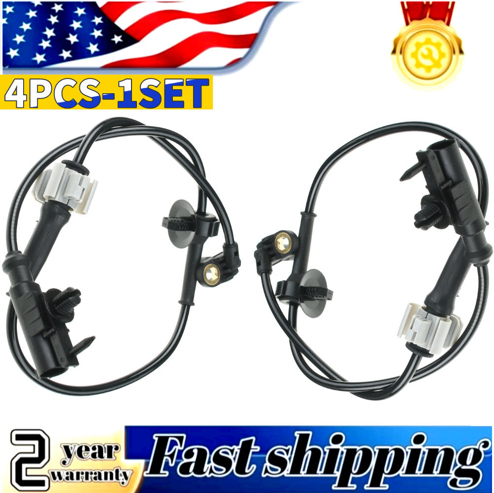 Four front and rear ABS wheel speed sensors for Chevrolet Silverado 1500 for GMC for Sierra 1500