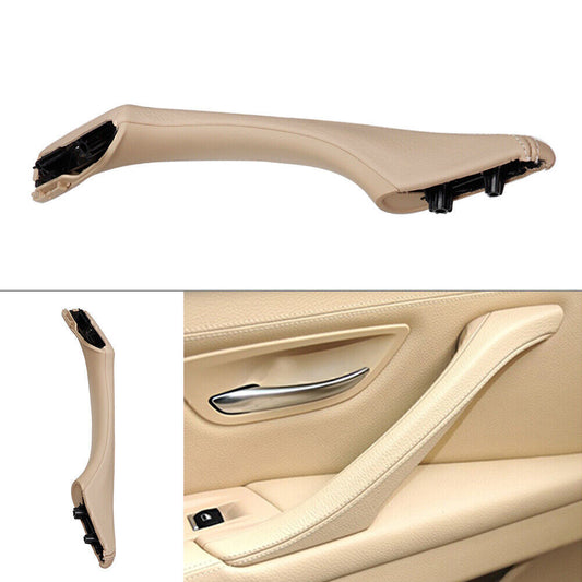 for BMW 5 series F10 F11 F18 Beige 1x Left Side Leather Door Trim Pull Handle