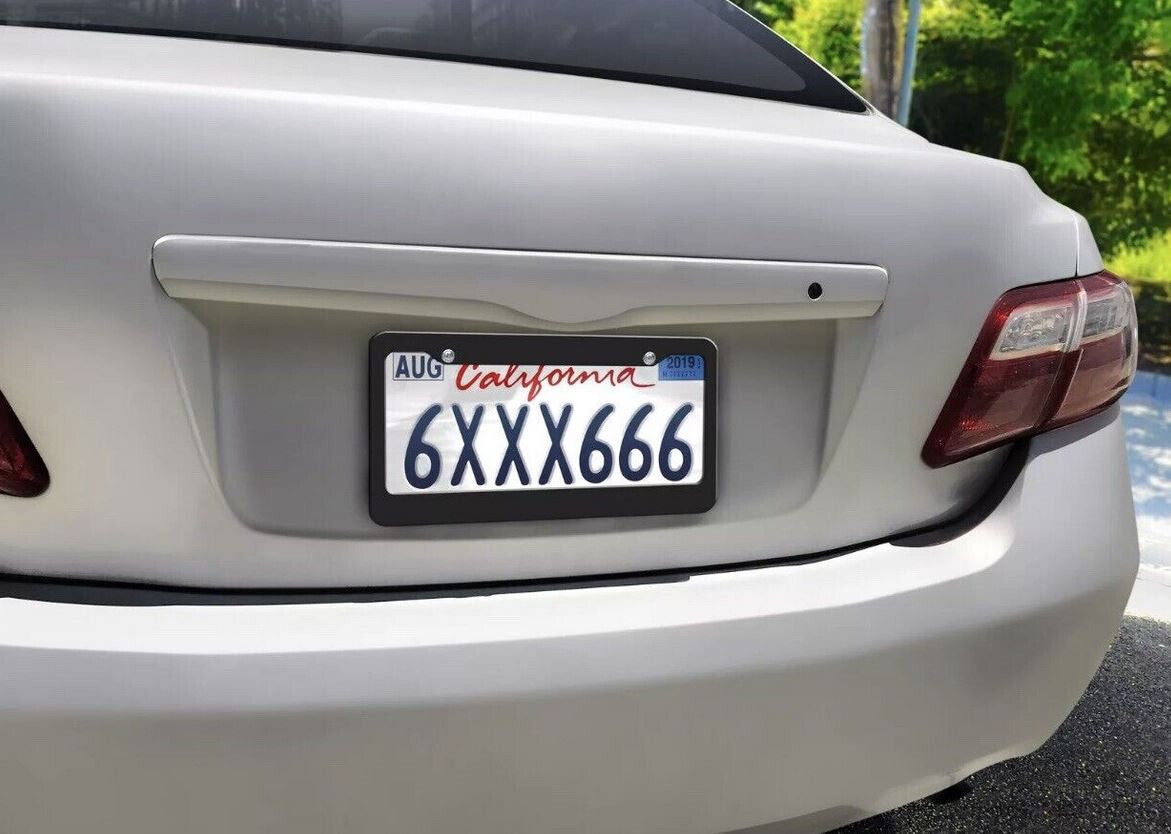 1 piece car license plate frame cover cap trunk black plastic suitable for GMC