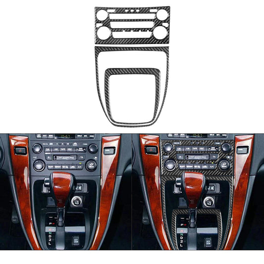 3Pcs Carbon Fiber Interior Central Console Cover Trim for Lexus RX300 1998-2003