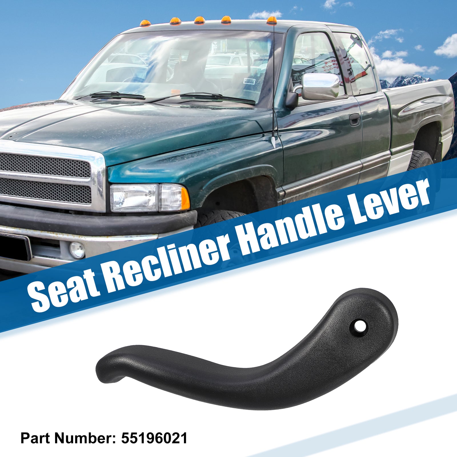 Recliner handlebar 55196021. Suitable for Dodge for Ram 1500 2500 3500. Front left.