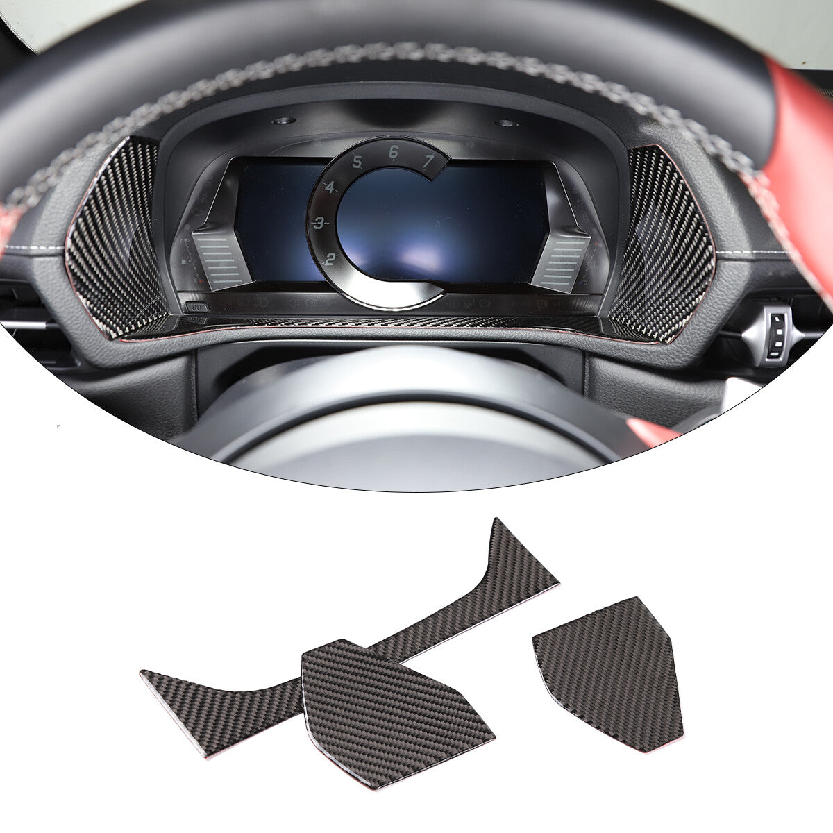 Carbon center control air conditioning button panel trim for Ford Ranger 2015 - 2021