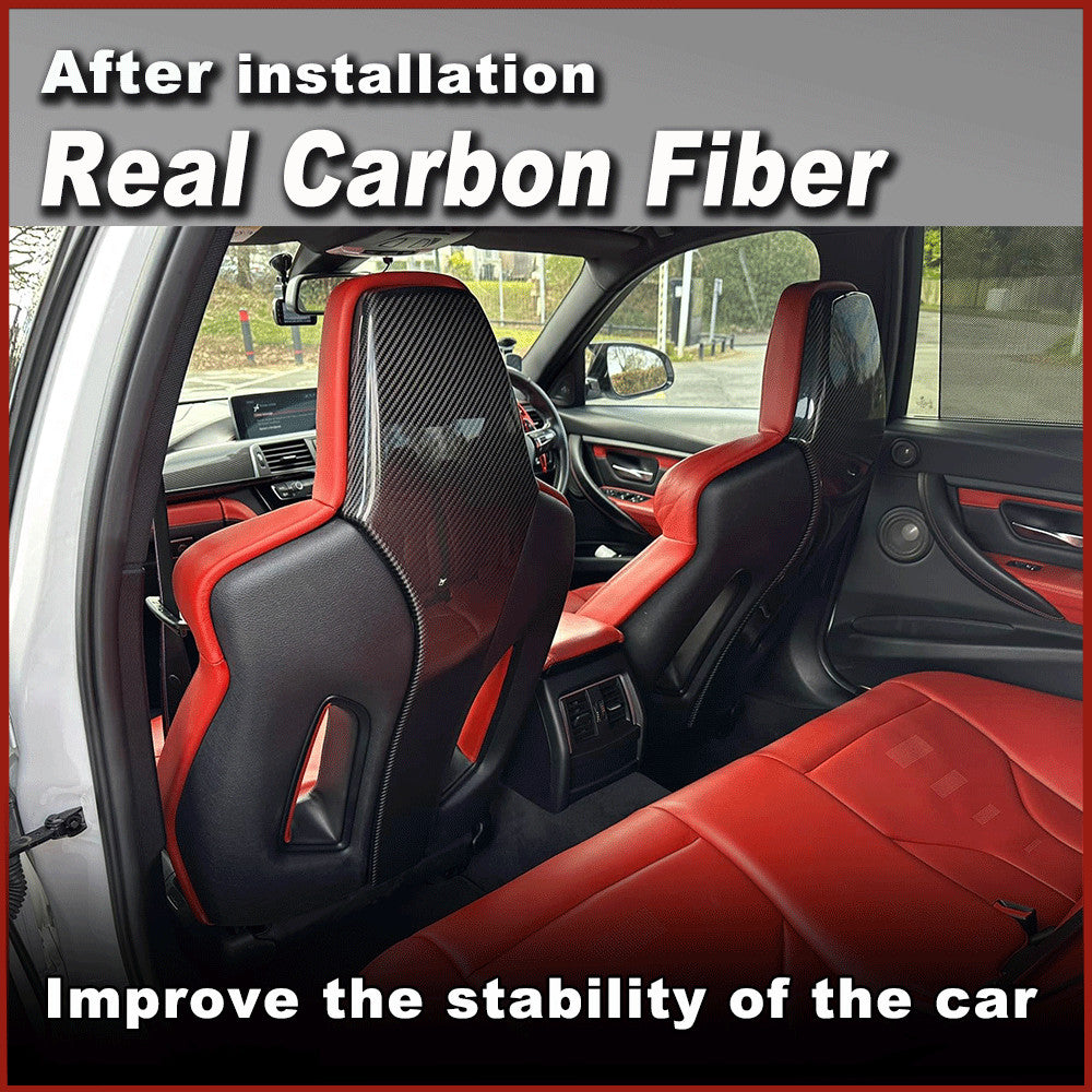 2PC/Set for BMW F82 M4 Coupe F80 M3 Sedan REAL Carbon Front for Seat Back Trim Cover