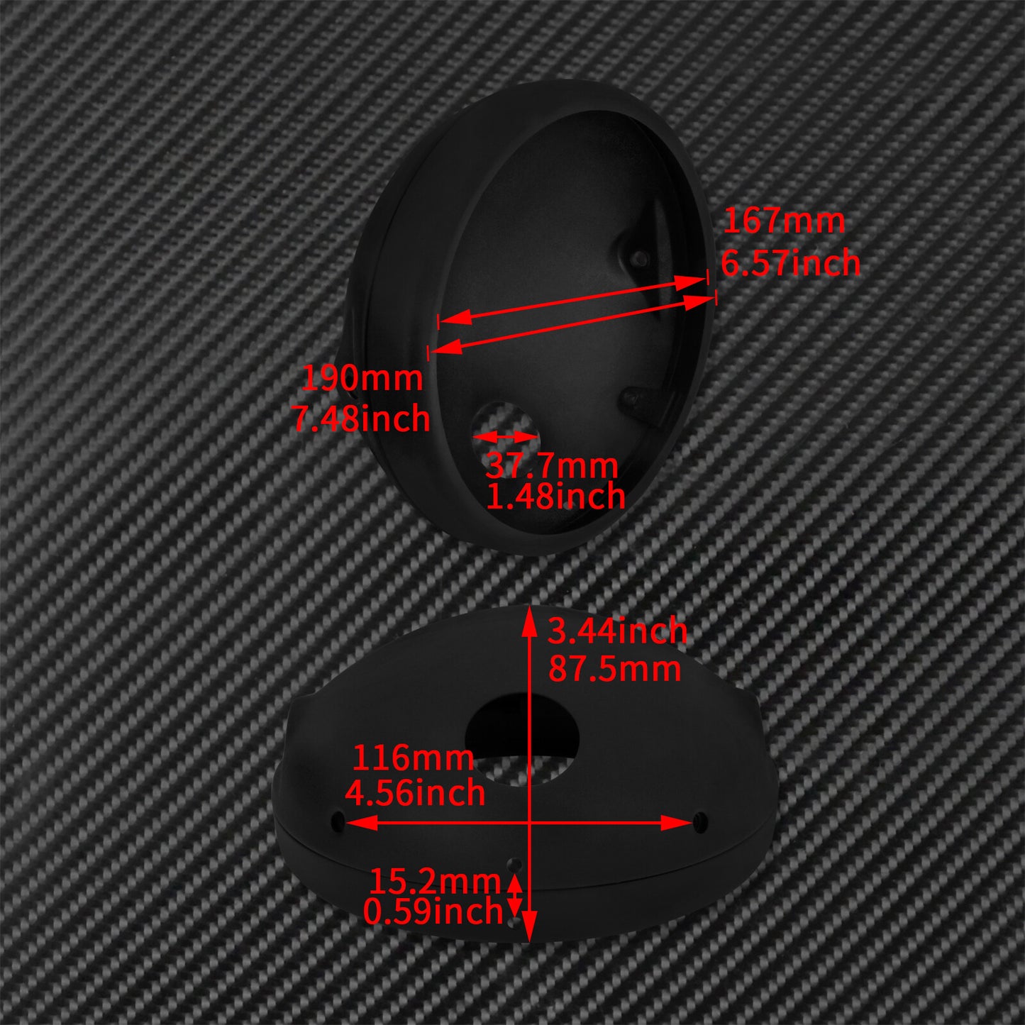 7 Motorcycle Matte Black Front Headlight Housing Cover Fit for Harley XL1200
