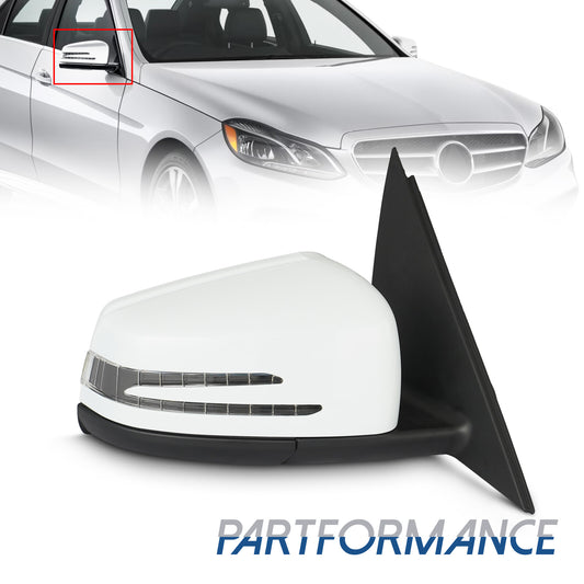 White right-side passenger mirror suitable for Mercedes C250, C300, C350 (2011, 2012, 2013, 2014-).