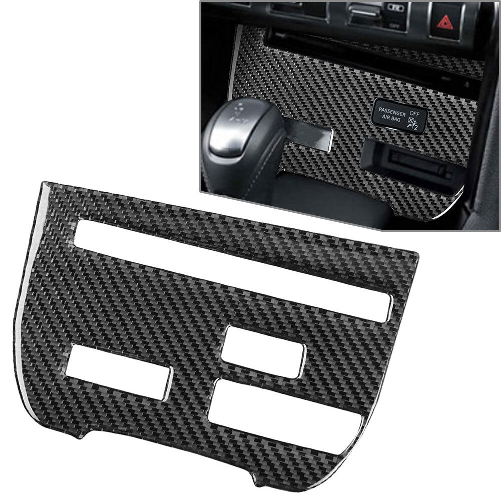Central Console CD Panel Cover Trim for Nissan GTR R35 2008-16 Carbon Black RHD