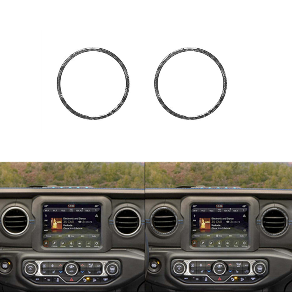 Carbon Fiber Center Vent Outlet Cover for Jeep for Wrangler JL 2018+ Gladiator 2020+