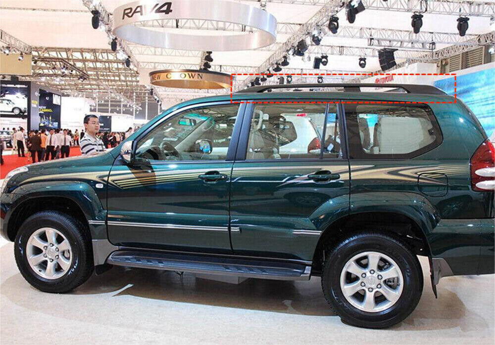 for Toyota Prado FJ120 2003-09 Factory Style Roof Rails Rack Carrier Bars Black