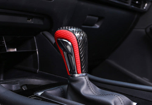 for Mazda CX30 2020-22 Real Carbon FiberRed Gear Shift Knob Shifter Lever Cover