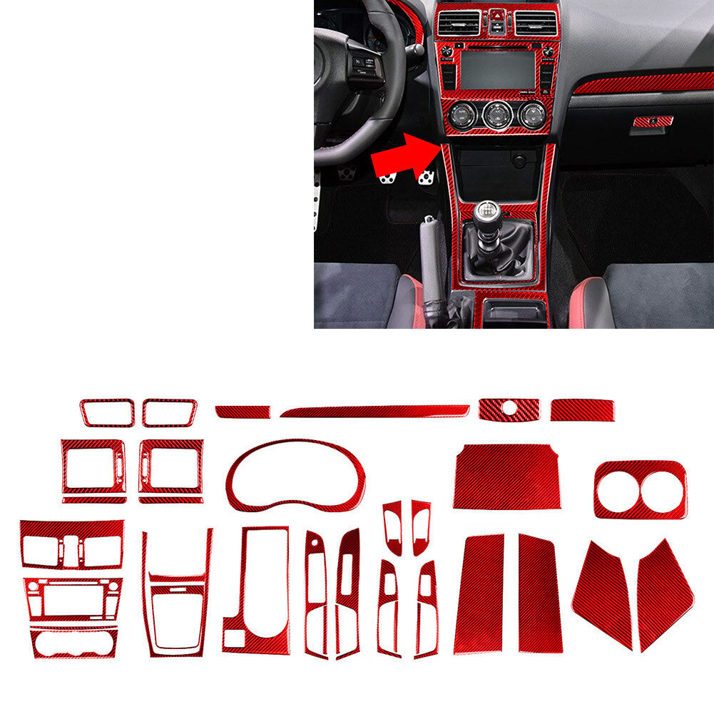 Carbon Fiber Full Set Interior Cover Trim Kit for Subaru WRX STI 2015-2021