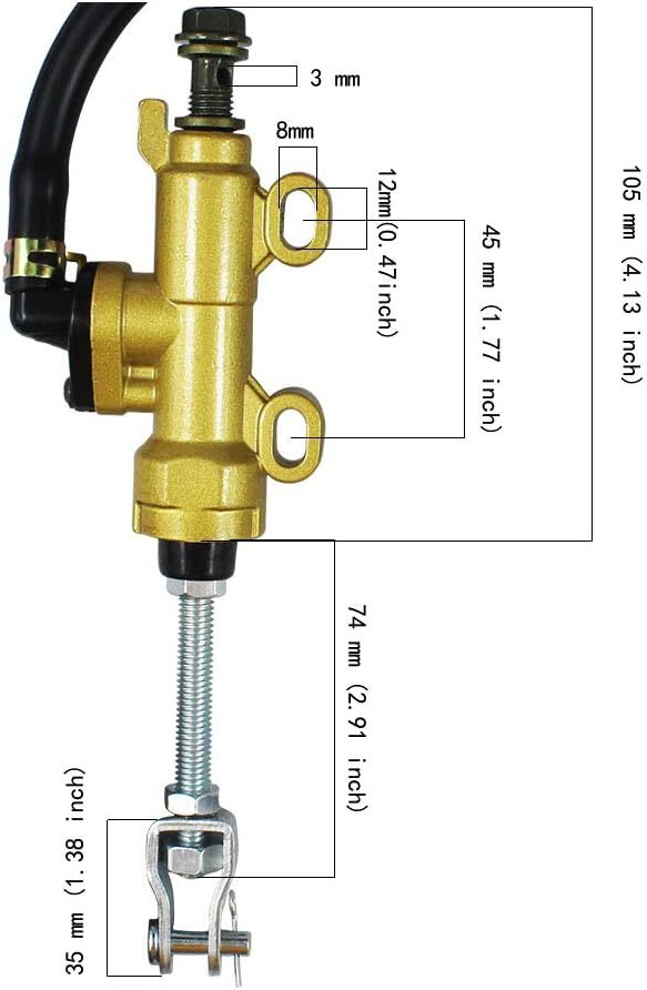 Rear Brake Master Cylinder for Arctic Cat 400 600 700 ATV 200X ATC 250R RD400