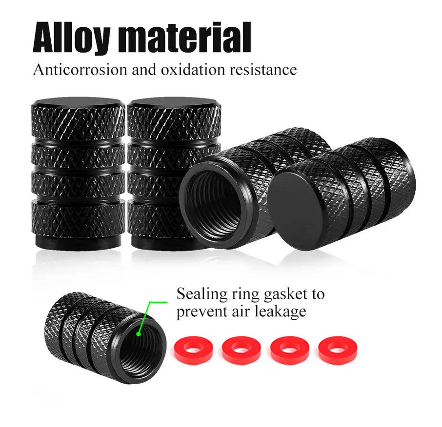 4. metal tire valve cover rod dust cover, red and white, suitable for Alfa Romeo