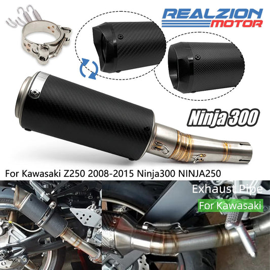 Exhaust Middle Escape Link Pipe for Kawasaki Z250 2008-2015 300 NINJA250