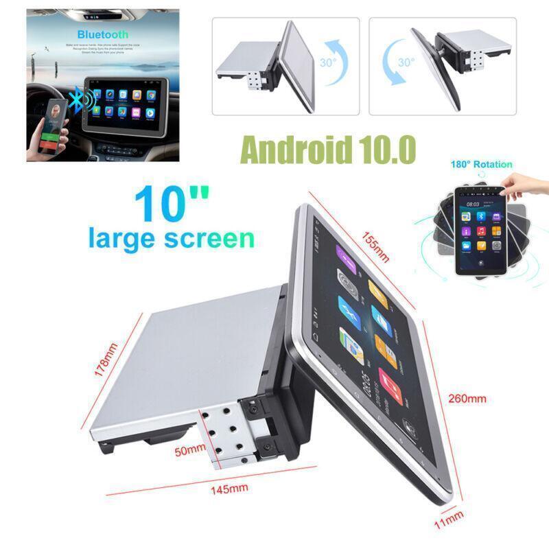 10 2.5D Car Android 10.0 1DIN Quad Core Bluetooth HD Multimedia Player GPS WIFI