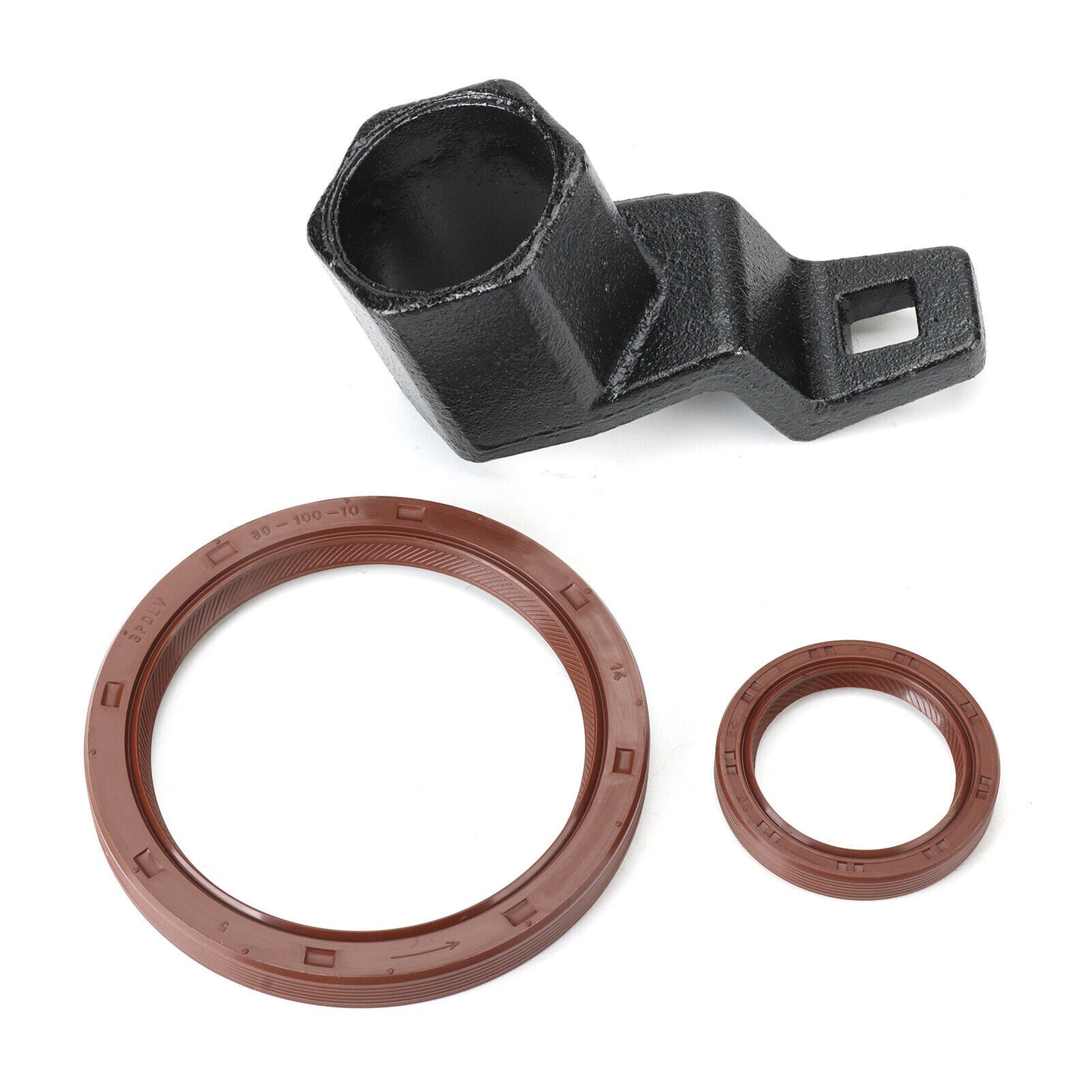 1X 50MM For 1990–1997 for Honda Accord 2.2L Crankshaft Crank Pulley Wrench+Oil Seal