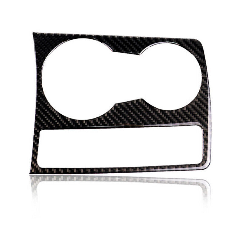 Real Carbon Fiber Water Cup Holder Cover Trim Frame Fit for Audi for A4 B8 2009-2016