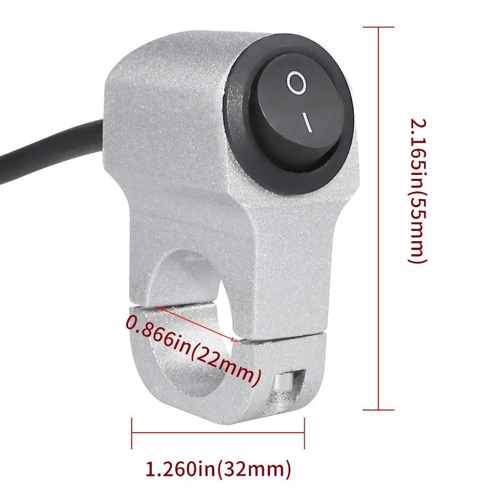 12 V Motorcycle Switch Handlebar 22 mm Motorcycle Switch ON-OFF Button Switch