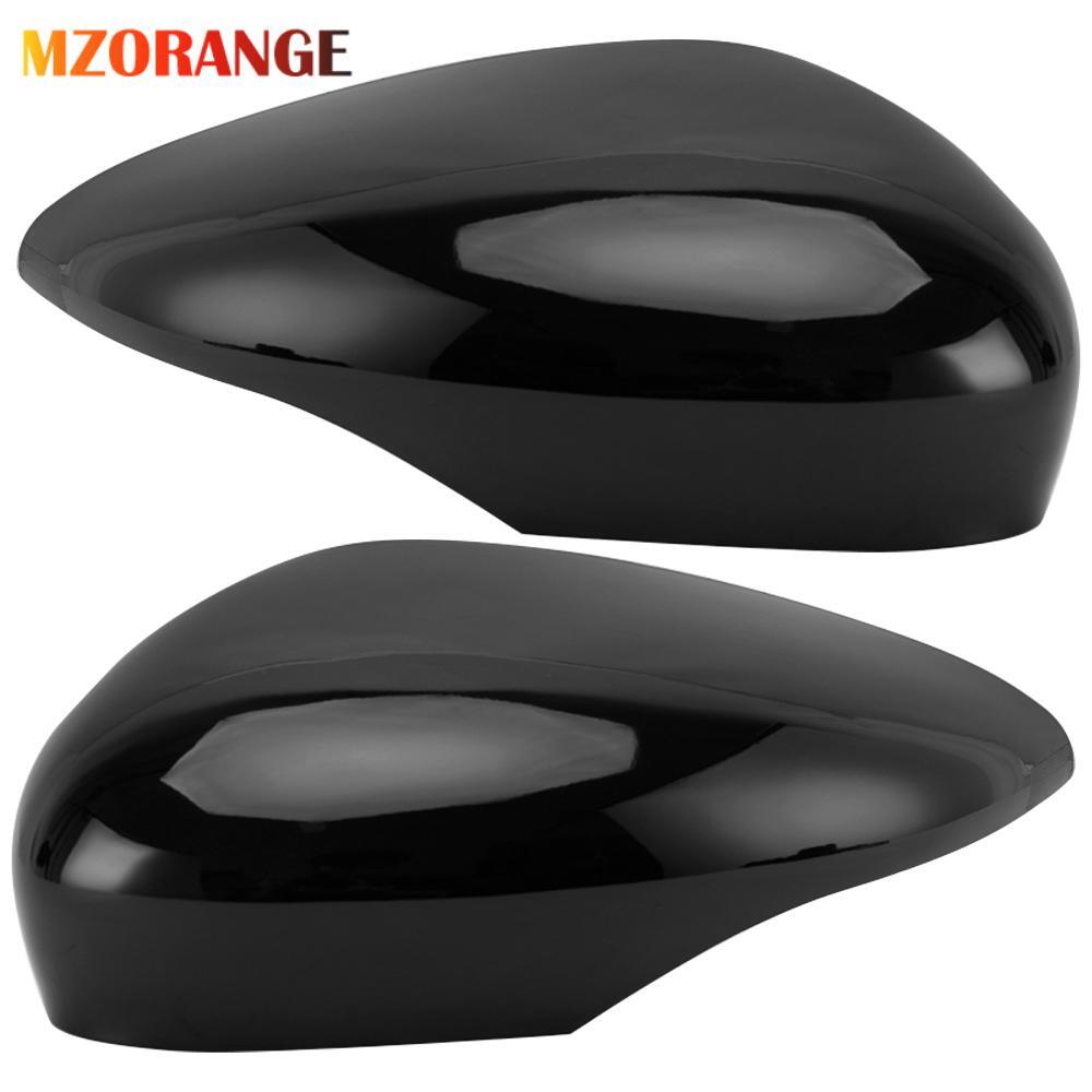 2¡Á for Ford Fiesta MK7 2008-2017 Aussenspiegel Spiegelkappe Abdeckung Schwarz