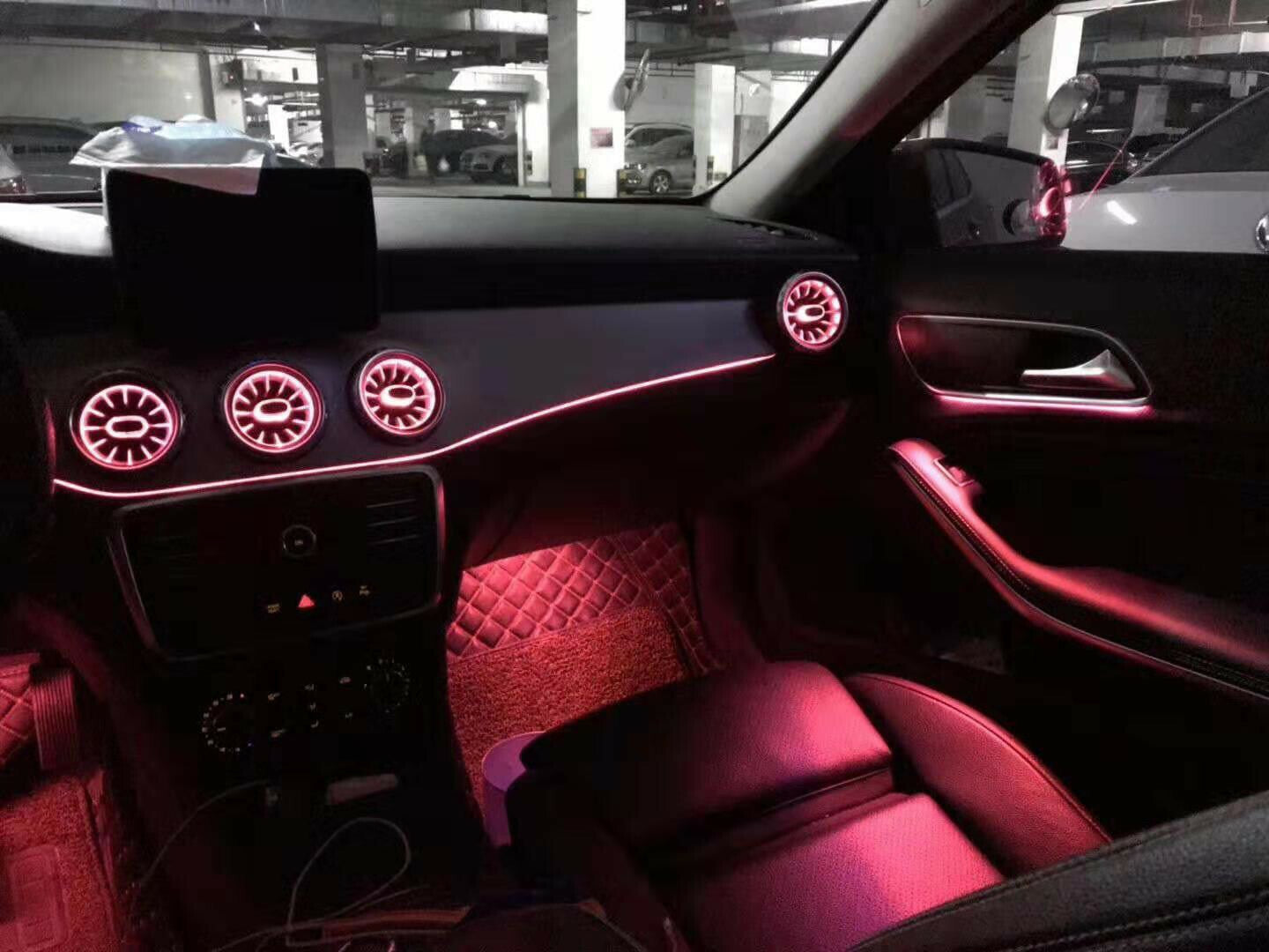 12 color RGB Retrofit LED light Air Vent purifier for Mercedes CLA C118 2019-up