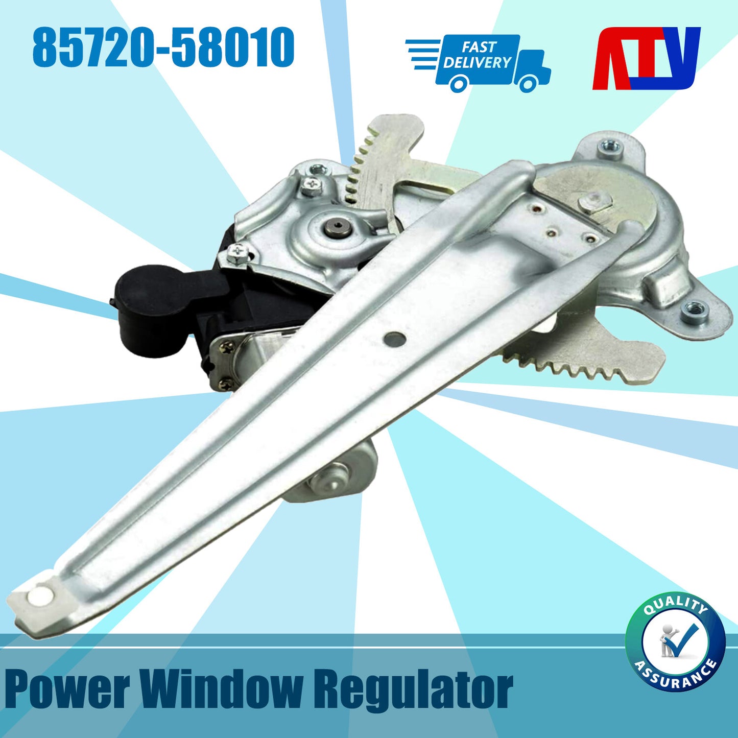 for Lexus RX330 04-06 RX350 Power Window Regulator w/ Anti-Clip Base Driver Side