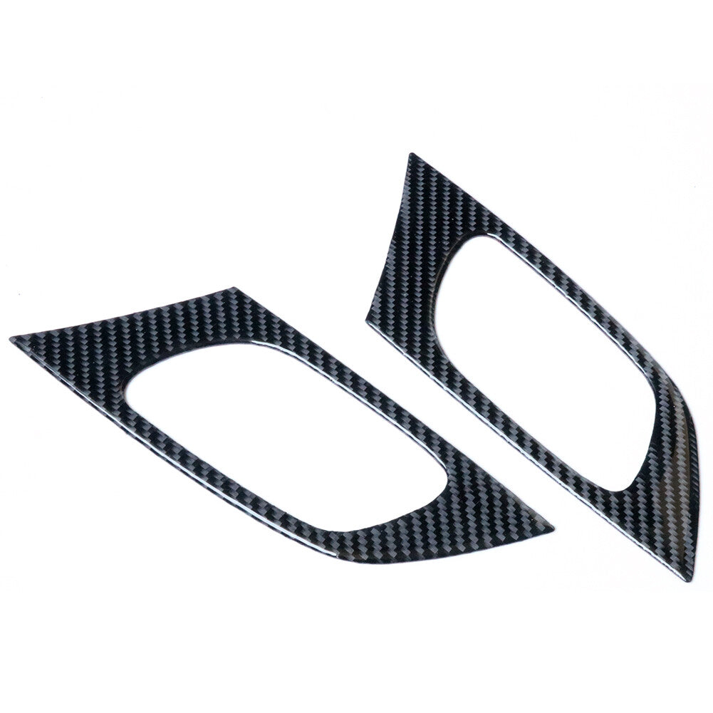 2x Carbon Fiber Door Handle Decor Trim Cover for Honda for Civic Coupe 2013-2015